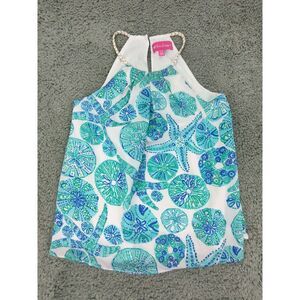 Lilly Pulitzer For Target Halter Top Women's XS‎ Sea Urchin Blue Beach Tropical